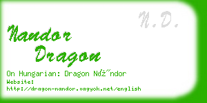 nandor dragon business card